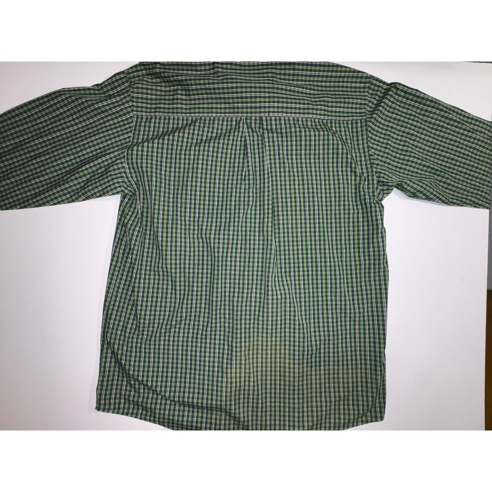 Wrangler Men's Green Plaid Long Sleeve Button Down Shirt 2XLT - Picture 6 of 8